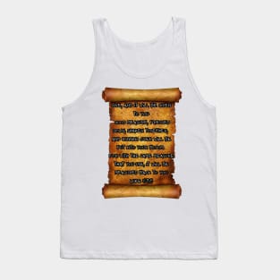 Give, and it will be given to you LUKE 6:38 ROLL SCROLLS Tank Top